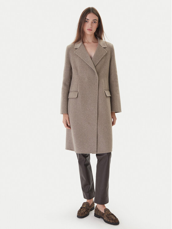 ViCOLO Вълнено палто TF0073 Кафяв Regular Fit цвят на ниска цена