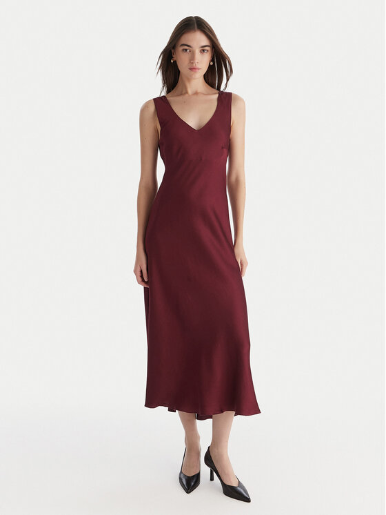 ViCOLO Коктейлна рокля TF0247 Бордо Regular Fit цвят на ниска цена