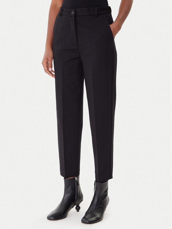 ViCOLO Текстилни панталони TF0229 Черен Regular Fit цвят на ниска цена