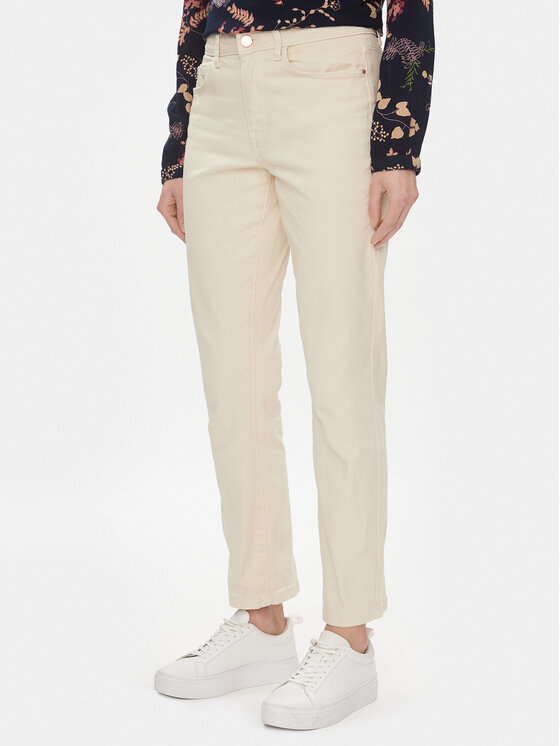 Vila Дънки Alice 14080816 Бежов Straight Fit цвят на ниска цена