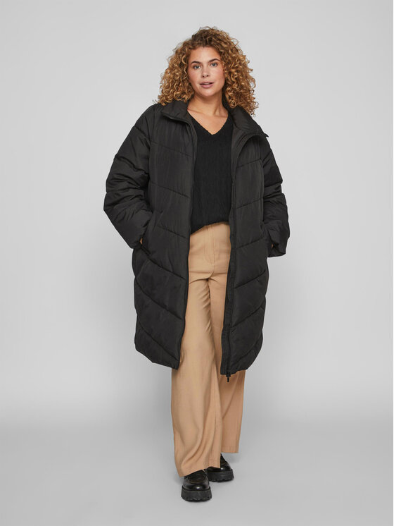 Vila Зимно яке 14087812 Черен Regular Fit цвят на ниска цена