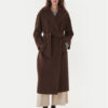 Weekend Max Mara Вълнено палто Tempera 2525016082 Кафяв Regular Fit цвят на ниска цена