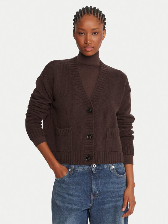 Weekend Max Mara Кардиган Filmato 2525346062 Кафяв Regular Fit цвят на ниска цена