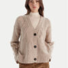 Weekend Max Mara Кардиган Stallo 2525346052 Бежов Regular Fit цвят на ниска цена