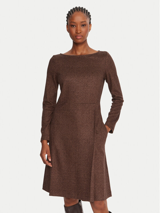 Weekend Max Mara Плетена рокля Balocco 2525626062 Кафяв Regular Fit цвят на ниска цена