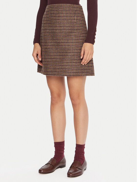 Weekend Max Mara Пола тип трапец Vata 2525106072 Кафяв Regular Fit цвят на ниска цена