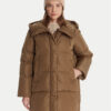 Weekend Max Mara Пухено яке Newbembo 2525496072 Кафяв Relaxed Fit цвят на ниска цена