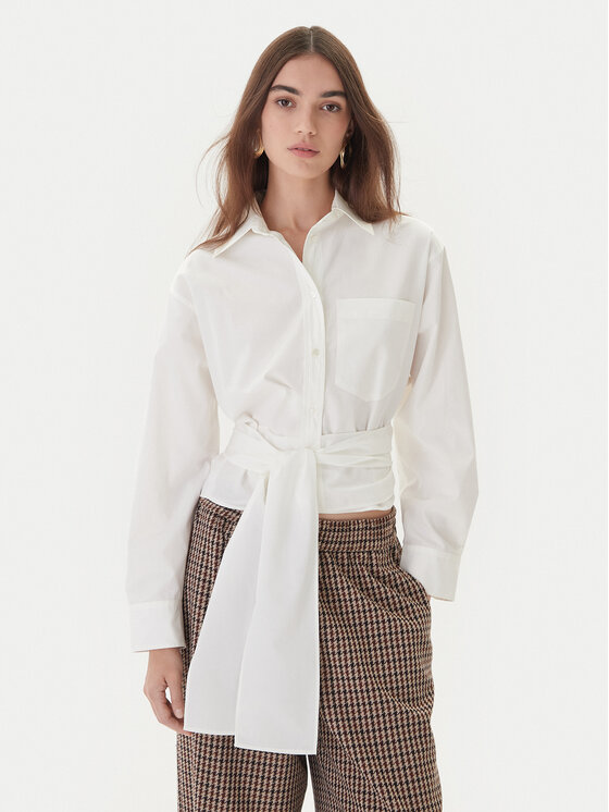 Weekend Max Mara Риза Fresco 2525116072 Бял Regular Fit цвят на ниска цена