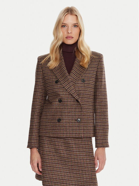 Weekend Max Mara Сако Gerusia 2525046032 Кафяв Regular Fit цвят на ниска цена