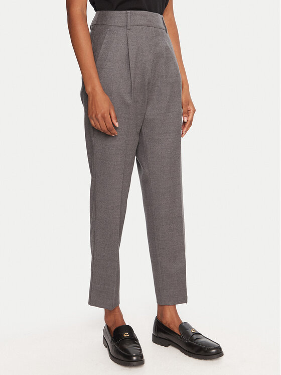 Weekend Max Mara Текстилни панталони Caldaia 2525136152 Сив Regular Fit цвят на ниска цена