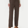Weekend Max Mara Текстилни панталони Hataley 2525136022 Кафяв Regular Fit цвят на ниска цена