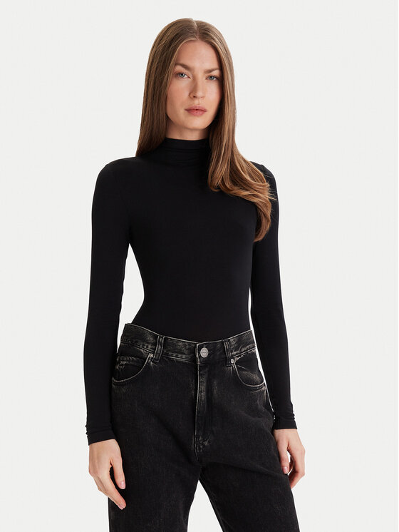 Wolford Боди Shaping 77122 Черен Slim Fit цвят на ниска цена