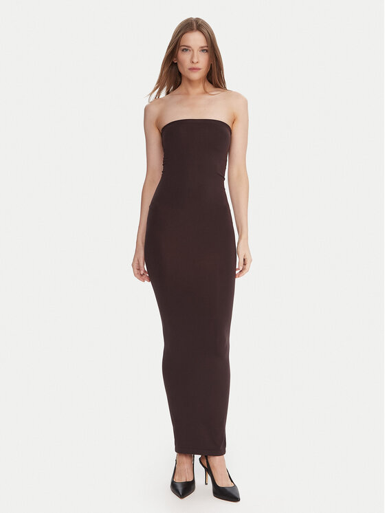 Wolford Официална рокля 50795 Кафяв Slim Fit цвят на ниска цена