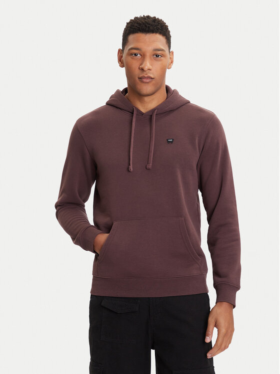 Wrangler Суитшърт Sign Off 112371459 Кафяв Regular Fit цвят на ниска цена