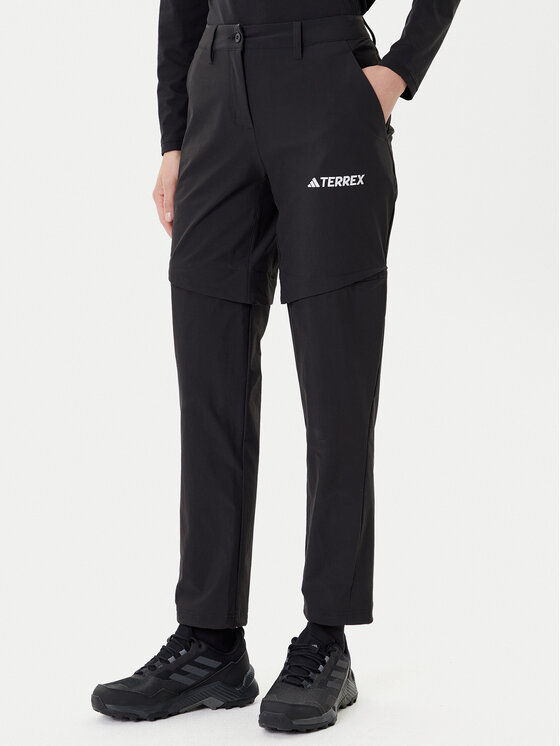 adidas Outdoor панталони Terrex Multi IZ3322 Черен Regular Fit цвят на ниска цена