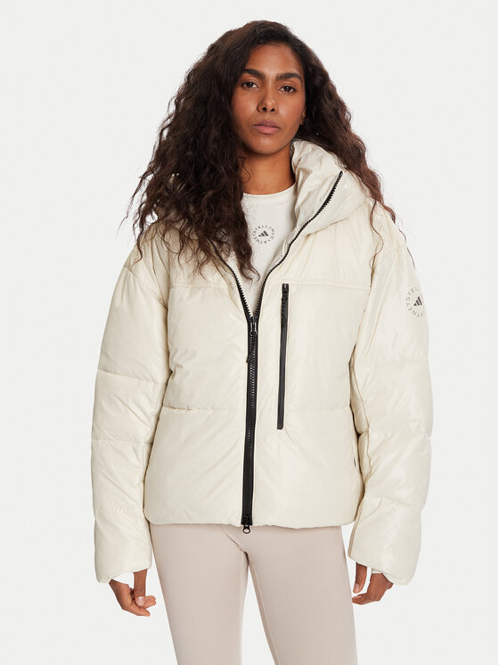 adidas by Stella McCartney Зимно яке JV8548 Бежов Loose Fit цвят на ниска цена