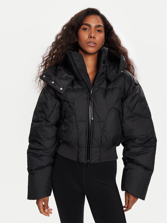 adidas by Stella McCartney Зимно яке JW2027 Черен Loose Fit цвят на ниска цена