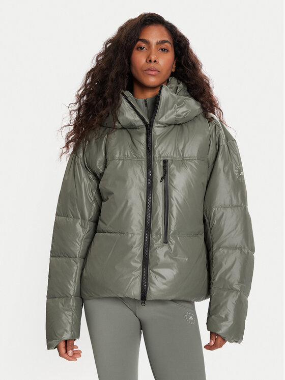 adidas by Stella McCartney Зимно яке JX4339 Зелен Loose Fit цвят на ниска цена