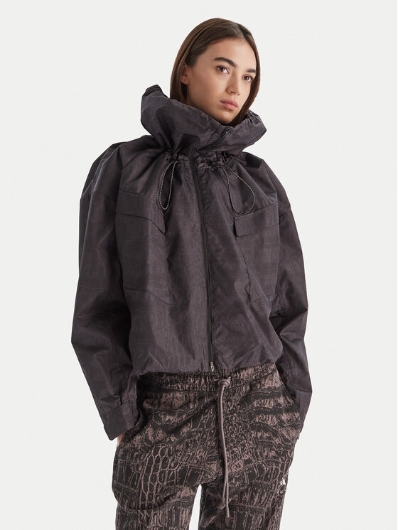 adidas by Stella McCartney Преходно яке Item Track Top Printed JV7035 Черен Loose Fit цвят на ниска цена