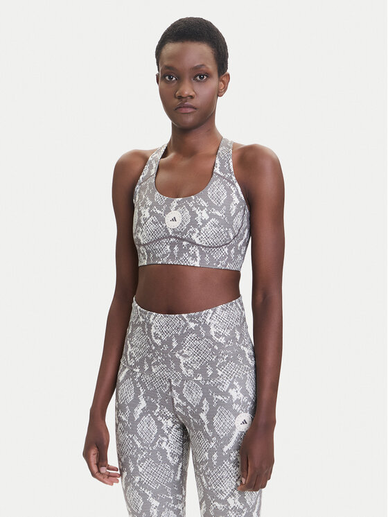 adidas by Stella McCartney Спортен сутиен Power Impact JM6092 Бежов Slim Fit цвят на ниска цена