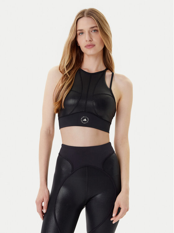 adidas by Stella McCartney Спортен сутиен Training JM6089 Черен цвят на ниска цена
