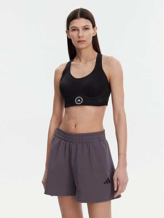 adidas by Stella McCartney Спортен сутиен TruePace JD8407 Черен цвят на ниска цена