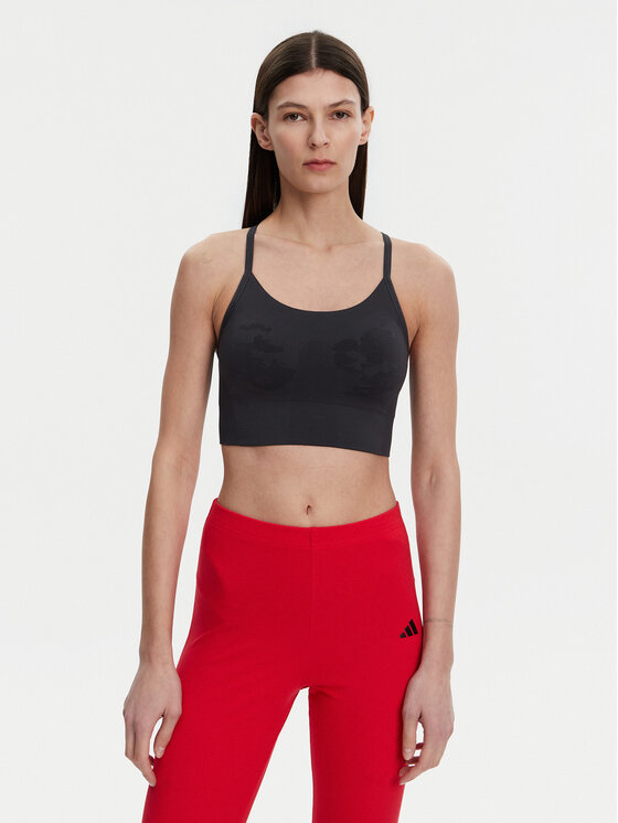 adidas by Stella McCartney Спортен сутиен TrueStrength JJ1650 Сив Slim Fit цвят на ниска цена