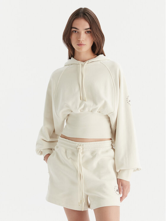 adidas by Stella McCartney Суитшърт KA0640 Бежов Loose Fit цвят на ниска цена