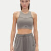 adidas by Stella McCartney топ Training JJ0120 Сив Slim Fit цвят на ниска цена