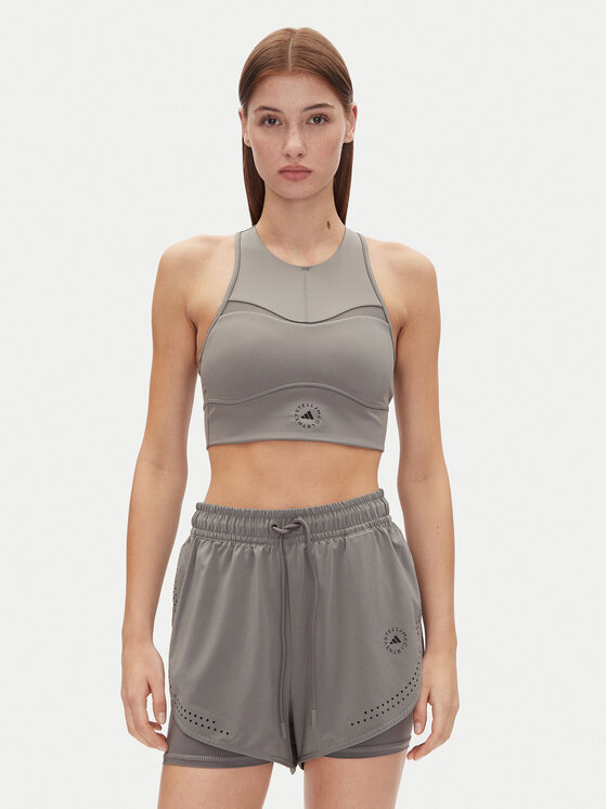 adidas by Stella McCartney топ Training JJ0120 Сив Slim Fit цвят на ниска цена