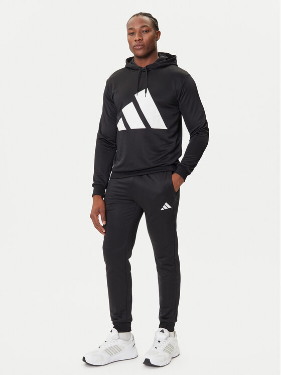 adidas Анцуг Big Logo French Terry JX5551 Черен Regular Fit цвят на ниска цена