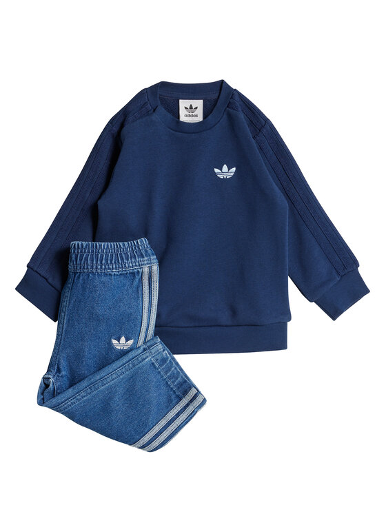 adidas Анцуг Denim Crew JD5826 Син Regular Fit цвят на ниска цена