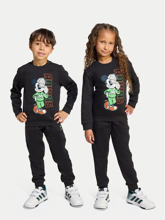 adidas Анцуг Disney Mickey Mouse JY1283 Черен Regular Fit цвят на ниска цена