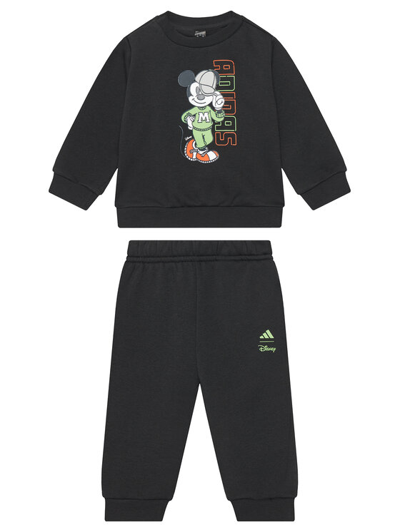 adidas Анцуг Disney Mickey Mouse JY3471 Черен Regular Fit цвят на ниска цена