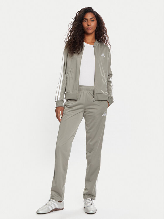 adidas Анцуг Essentials 3-Stripes JX0509 Зелен Regular Fit цвят на ниска цена