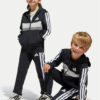 adidas Анцуг Seasonal Essentials Tiberio 3-Stripes JY0520 Черен Regular Fit цвят на ниска цена