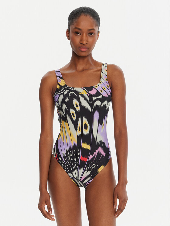 adidas Бански костюм FARM Graphic JM8193 Виолетов Slim Fit цвят на ниска цена