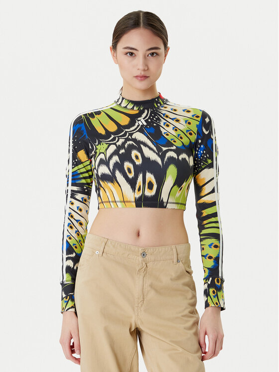 adidas Блуза Farm Rio JL8650 Цветен Slim Fit цвят на ниска цена