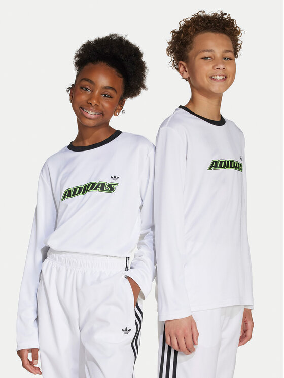 adidas Блуза JV8662 Бял Loose Fit цвят на ниска цена