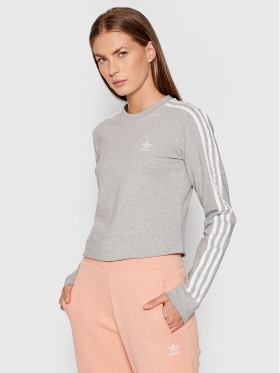 adidas Блуза adicolor Classics H33570 Сив Standard Fit цвят на ниска цена