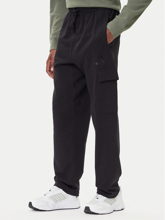 adidas Долнище анцуг ALL SZN French Terry JN0580 Черен Loose Fit цвят на ниска цена