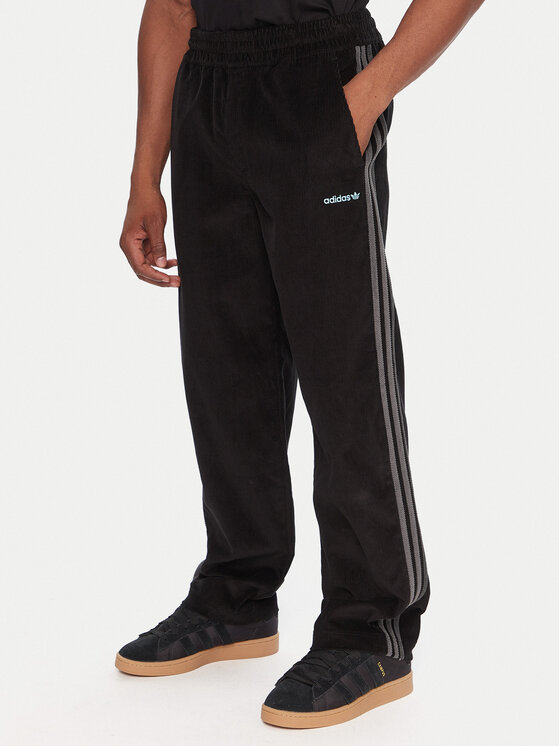 adidas Долнище анцуг Corduroy JX3107 Черен Regular Fit цвят на ниска цена