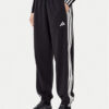 adidas Долнище анцуг Essentials 3-Stripes Fleece JE1276 Черен Loose Fit цвят на ниска цена