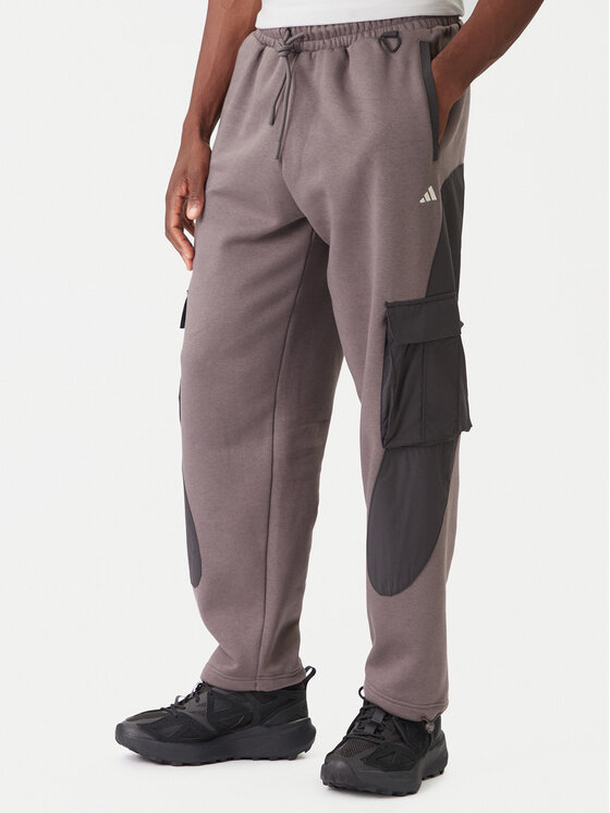 adidas Долнище анцуг JV8022 Кафяв Regular Fit цвят на ниска цена