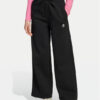 adidas Долнище анцуг JX2780 Черен Wide Leg цвят на ниска цена
