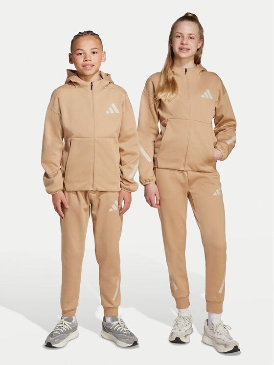 adidas Долнище анцуг Z.N.E. JW4002 Бежов Tapered Leg цвят на ниска цена