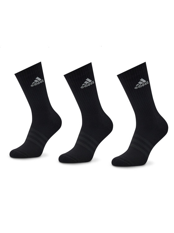 adidas Дълги чорапи Cushioned Crew Socks 3 Pairs IC1310 Черен цвят на ниска цена