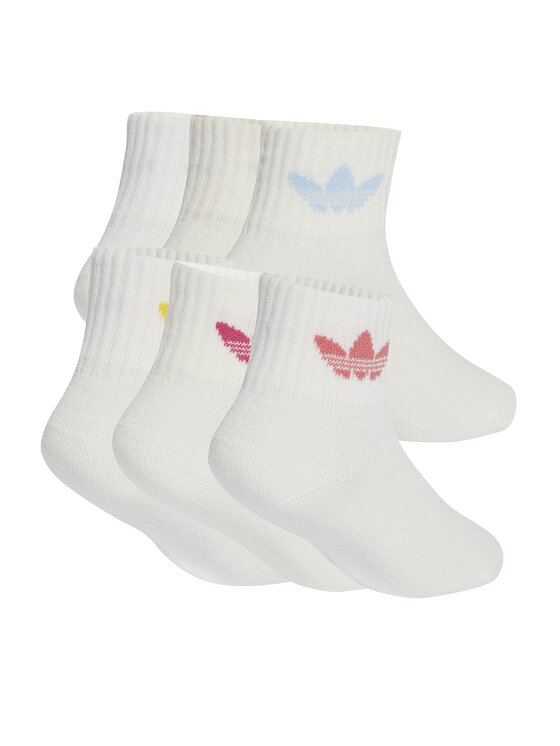 adidas Дълги чорапи Kids Sock 6Pp JC8541 Бял цвят на ниска цена