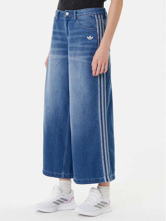 adidas Дънки adicolor Denim Adilenium JV7454 Син Wide Leg цвят на ниска цена