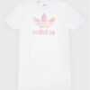 adidas Ежедневна рокля Graphic Logo HK2935 Бял Relaxed Fit цвят на ниска цена